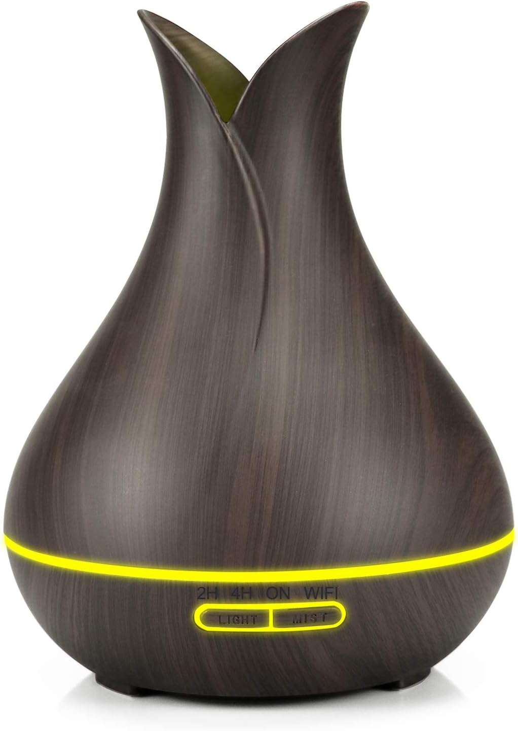 دستگاه خوشبو کننده هوا پخش کننده آروما BOT B5 DO - چوب قهوه ای تیره 400 میلی لیتر - عطر اتاق، مرطوب کننده، پخش کننده اسانس، خوشبو کننده هوشمند خانه، پخش کننده روغن عطر اتاق خواب، رطوبت ساز و لامپ معطر
