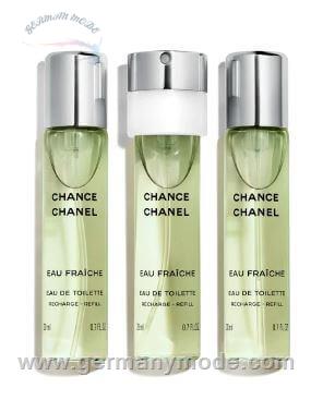 ست عطر ادو تویلت زنانه 3 تایی 20 میل چنس او فرش شنل فرانسه CHANEL CHANCE EAU FRAICHE EAU DE TOILET SPRAY 3 20ml refill