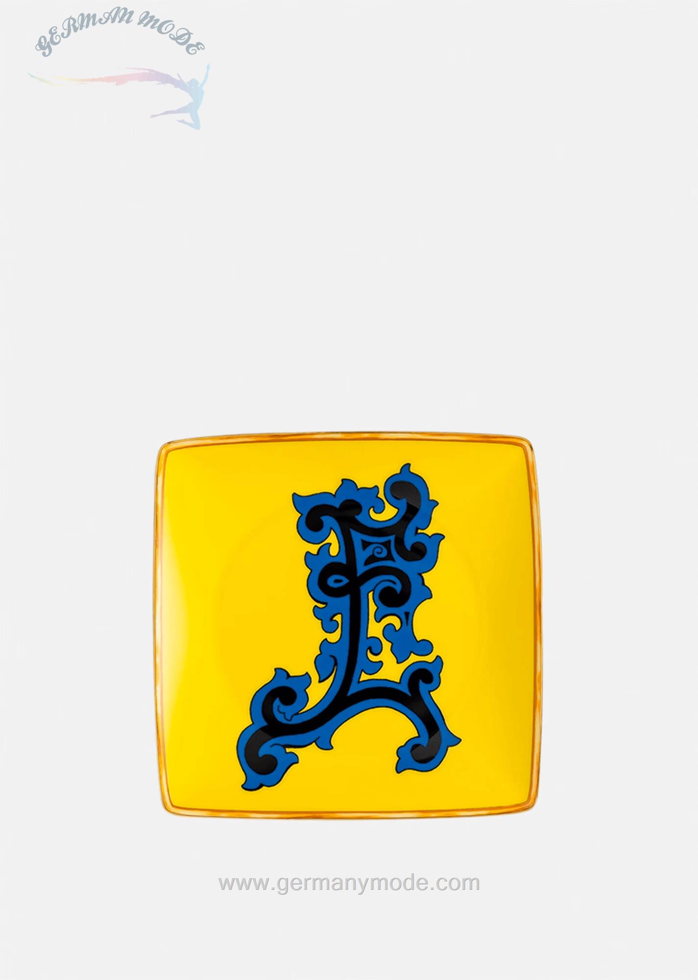 بشقاب دکوری ورساچه ایتالیا VERSACE ALPHABET UNTERTELLER E 12 CM