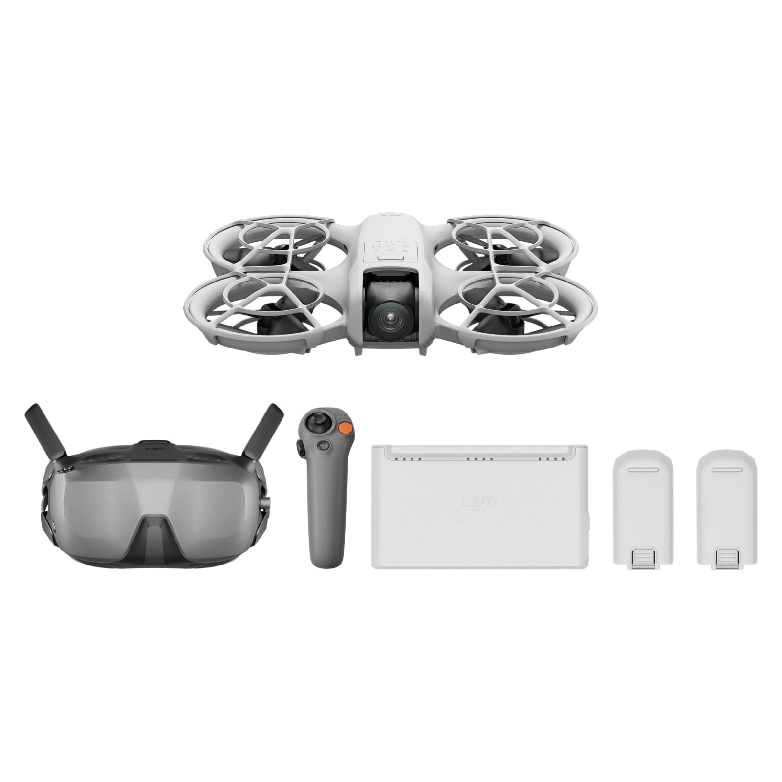 DJI Neo Motion Fly More Combo – مینی پهپاد با دوربین 4K UHD برای بزرگسالان، 135 گرم، دنبال کردن، پرتاب دستی، ردیابی سوژه، QuickShots، محافظ پروانه یکپارچه، C0، با باتری‌های RC Motion 3 و 3