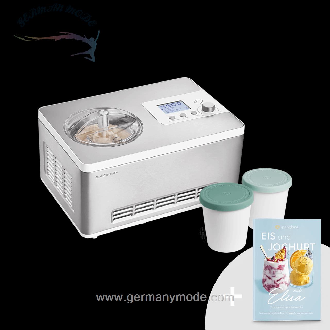 بستنی و ماست ساز خانگی 2 لیتری اسپرینگلن آلمان Springlane Elisa 2-in-1 Eismaschine und Joghurtbereiter 2,0 l