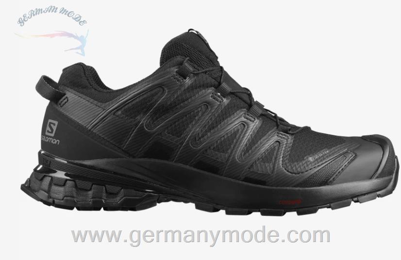 کتانی تریل رانینگ دو کوهستان ضد آب زنانه سالامون فرانسه SALOMON XA PRO 3D V8 GORE TEX Trailrunning Schuhe DamenBlack Black Phantom