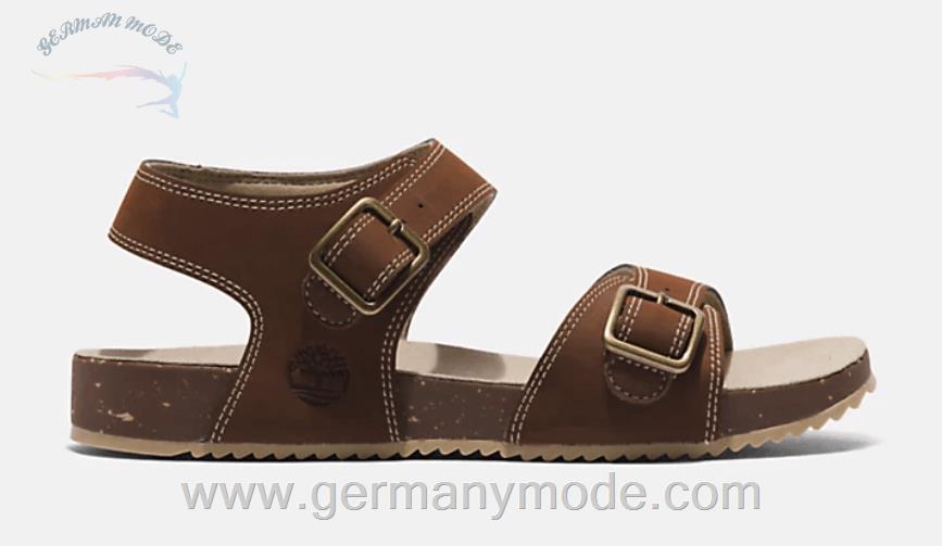 صندل بچگانه تیمبرلند آمریکا TIMBERLAND CASTLE ISLAND SANDALE MIT FERSENRIEMCHEN FÜR KINDER IN DUNKELBRAUN
