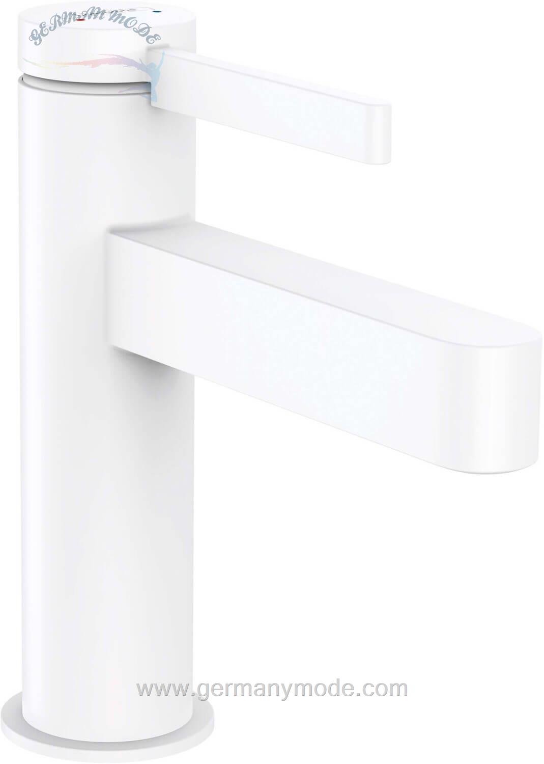 شیر مخلوط روشویی پایه کوتاه هانس گروهه آلمان Hansgrohe Finoris 100 mit Push Open Ablaufgarnitur weiß matt 76010700