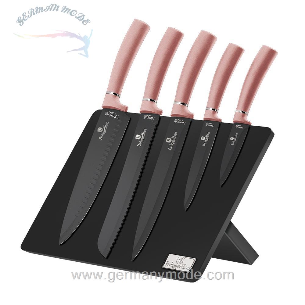 ست چاقو آشپزخانه 6 پارچه برلینگر هاوس مجارستان BERLINGER HAUS 6-PIECE KNIFE SET BH/2516 I-ROSE COLLECTION
