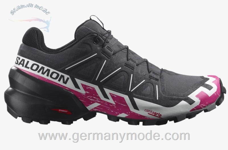 کتانی تریل رانینگ دو کوهستان زنانه سالامون فرانسه SALOMON SPEEDCROSS 6 Trailrunning Schuhe Damen Ebony White Very Berry