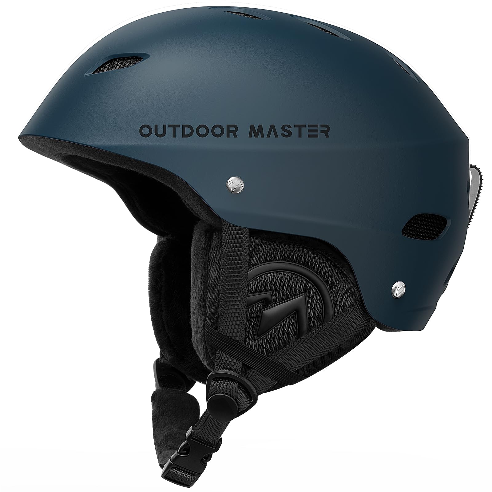 کلاه اسکی Unisex OutdoorMaster Kelvin - کلاه ورزشی برفی برای اسکی/اسنوبورد با سیستم تهویه، کلاه برفی مردان، زنان و جوانان Navy Blue XL
