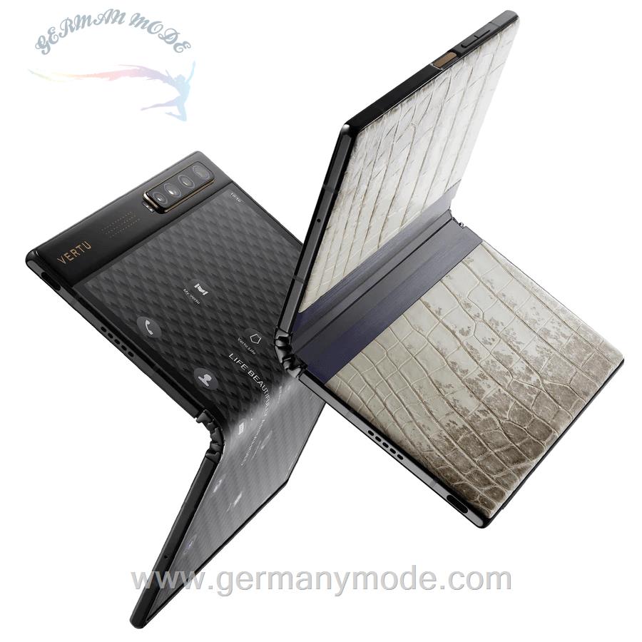 گوشی موبایل تاشو ورتو انگستان VERTU FOLD 5G Alligator Leather Himalaya