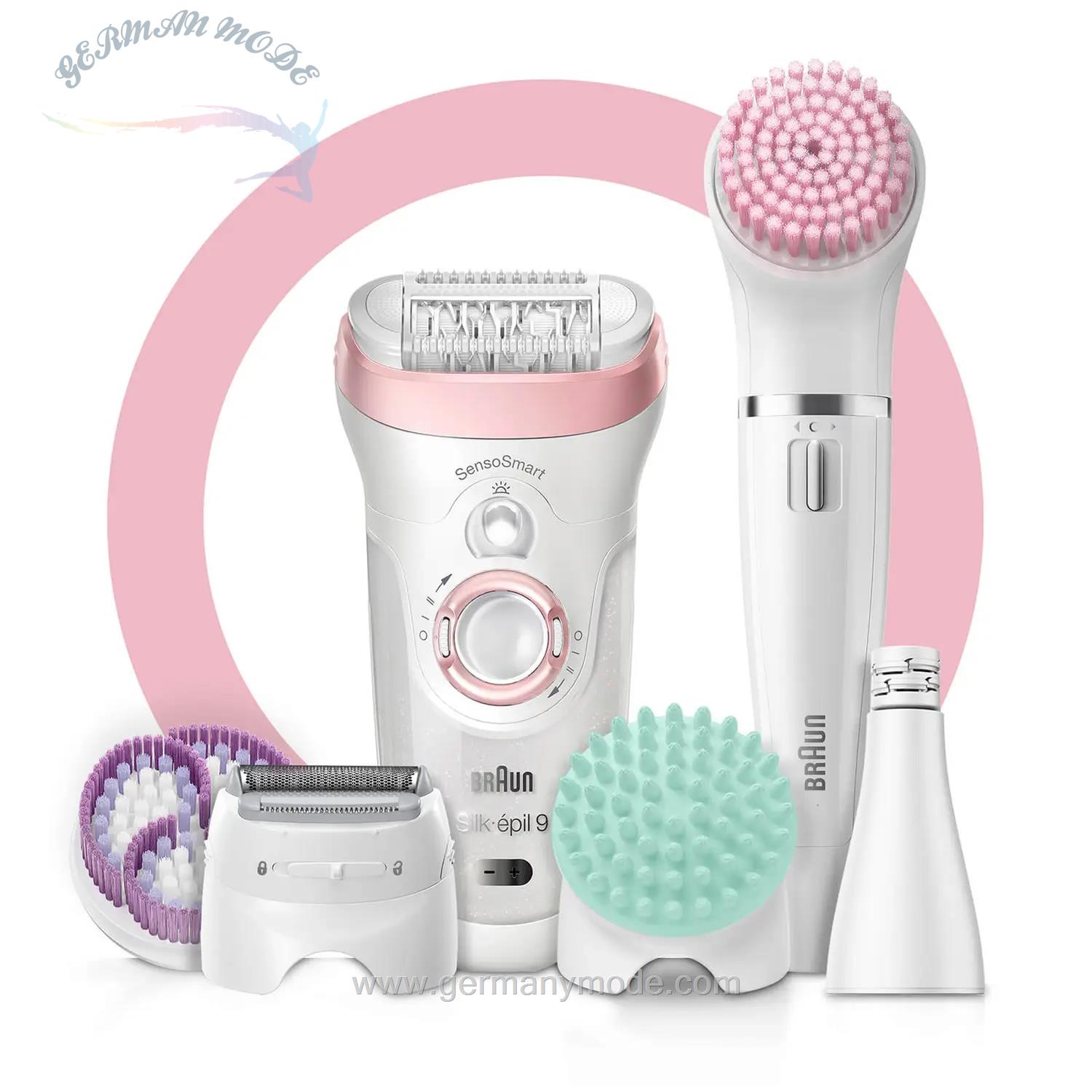 اپیلاتور مرطوب خشک و برس اسکراب براون آلمان Braun Silk-épil Deluxe Beauty-Set 9-995 9-in-1