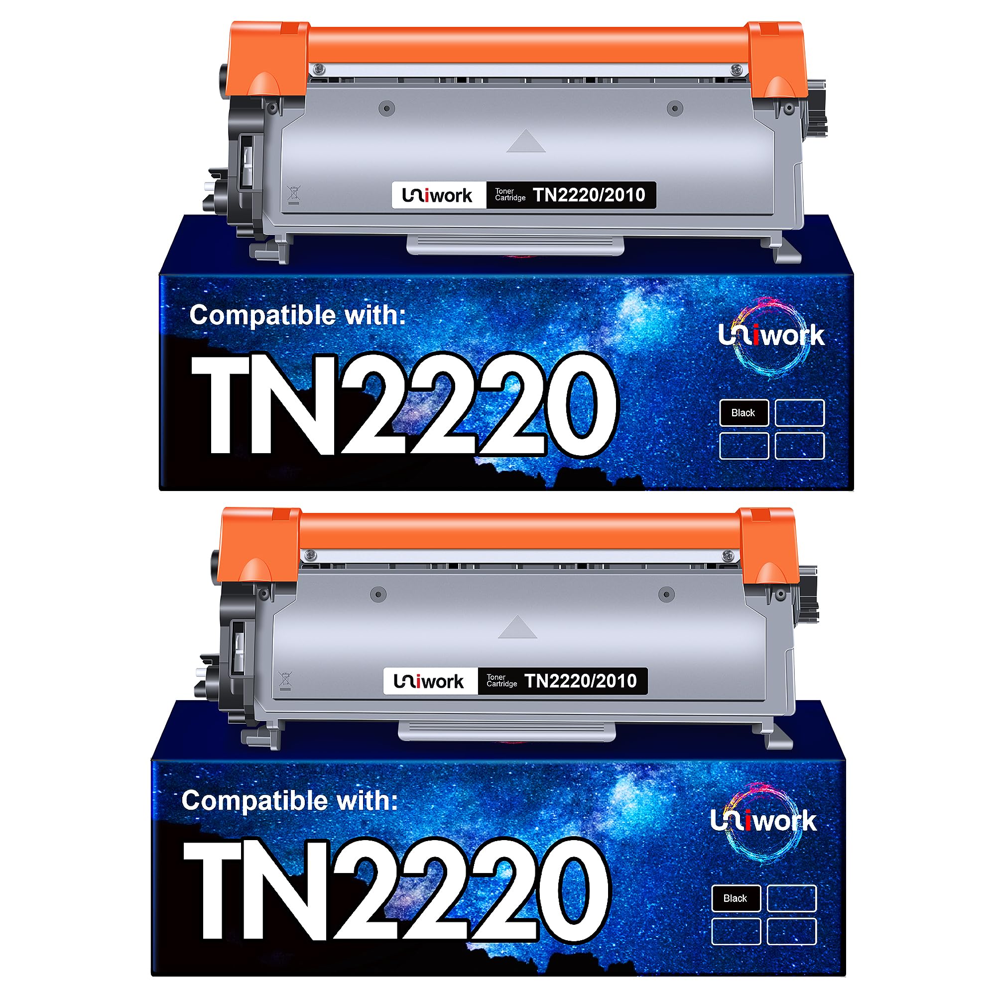 خرید از آمازون - Uniwork TN2220 TN-2220 TN 2220 für Toner Brother MFC 7360N HL-2130 DCP-7055 DCP-7055W HL-2250DN MFC-7460DN FAX-2840 HL-2245 HL-2130 HL-2240 HL-2130 HL-2240 HL-2130 70DW (2 شوارتز)