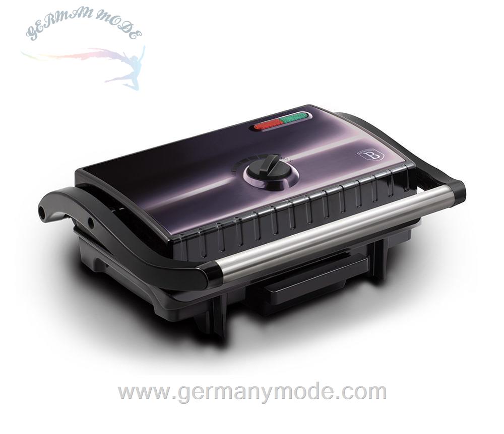 کباب پز برقی با تابه قطره ای روغن برلینگر هاوس مجارستان BERLINGER HAUS ELECTRIC GRILL WITH OIL DRIP PAN 9271 PURPLE