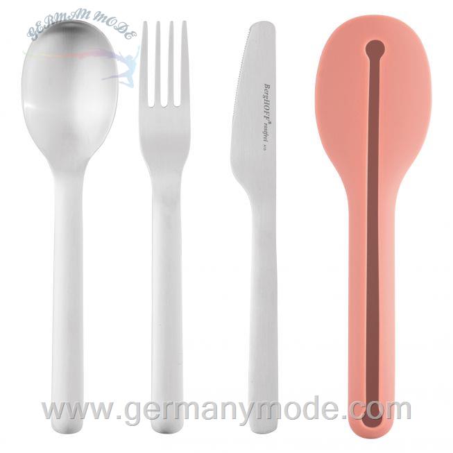 سرویس قاشق چنگال مسافرتی برگهف بلژیک Berghoff Reisebesteck set pink - Leo