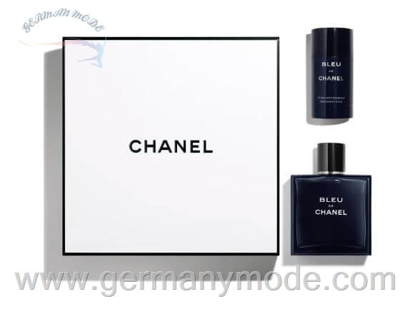 ست 2 تایی عطر ادو تویلت استیک ضد تعریق مردانه بلو شنل فرانسه CHANEL BLEU COFFRET EAU DE TOILETTE 100 ML DEODORANT STICK 60g