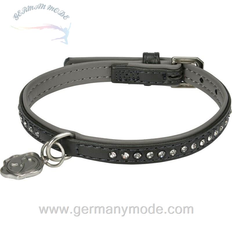 قلاده سگ قابل تنظیم مور آلمان MORE FOR Deluxe Halsband Strass Rosa XXXS