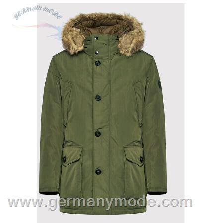کاپشن پر کلاه دار مردانه هوگو باس آلمان Hugo Boss Arktis-Parka Donstantini (50454577) green