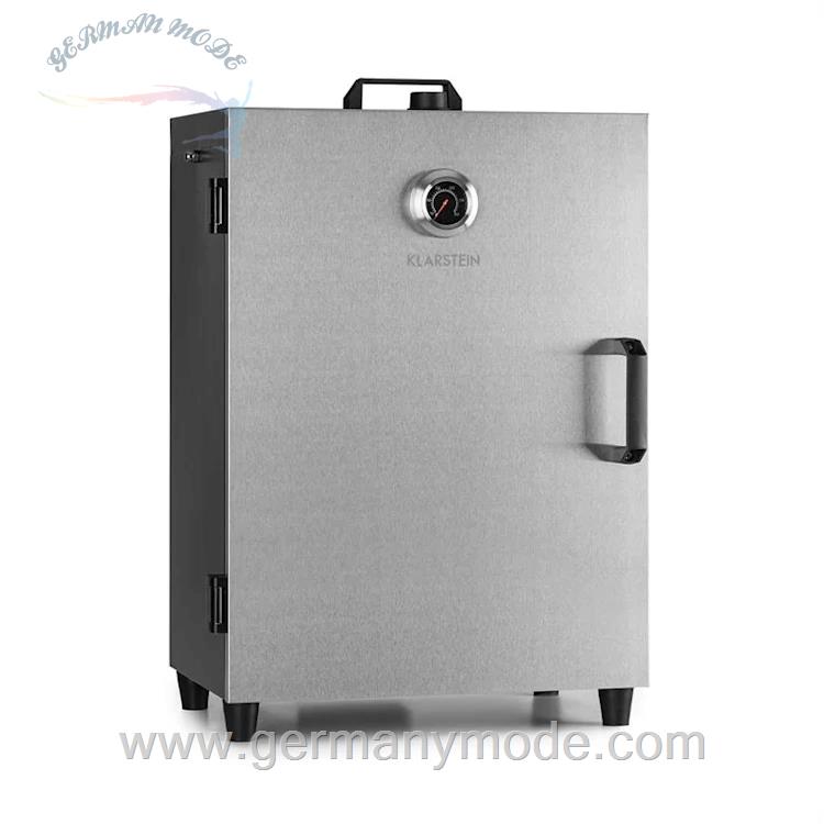 اجاق ماهی گوشت دودی کن برقی کلارشتاین آلمان Klarstein Flintstone Steel Räucherofen Elektrischer Räucherofen Silber