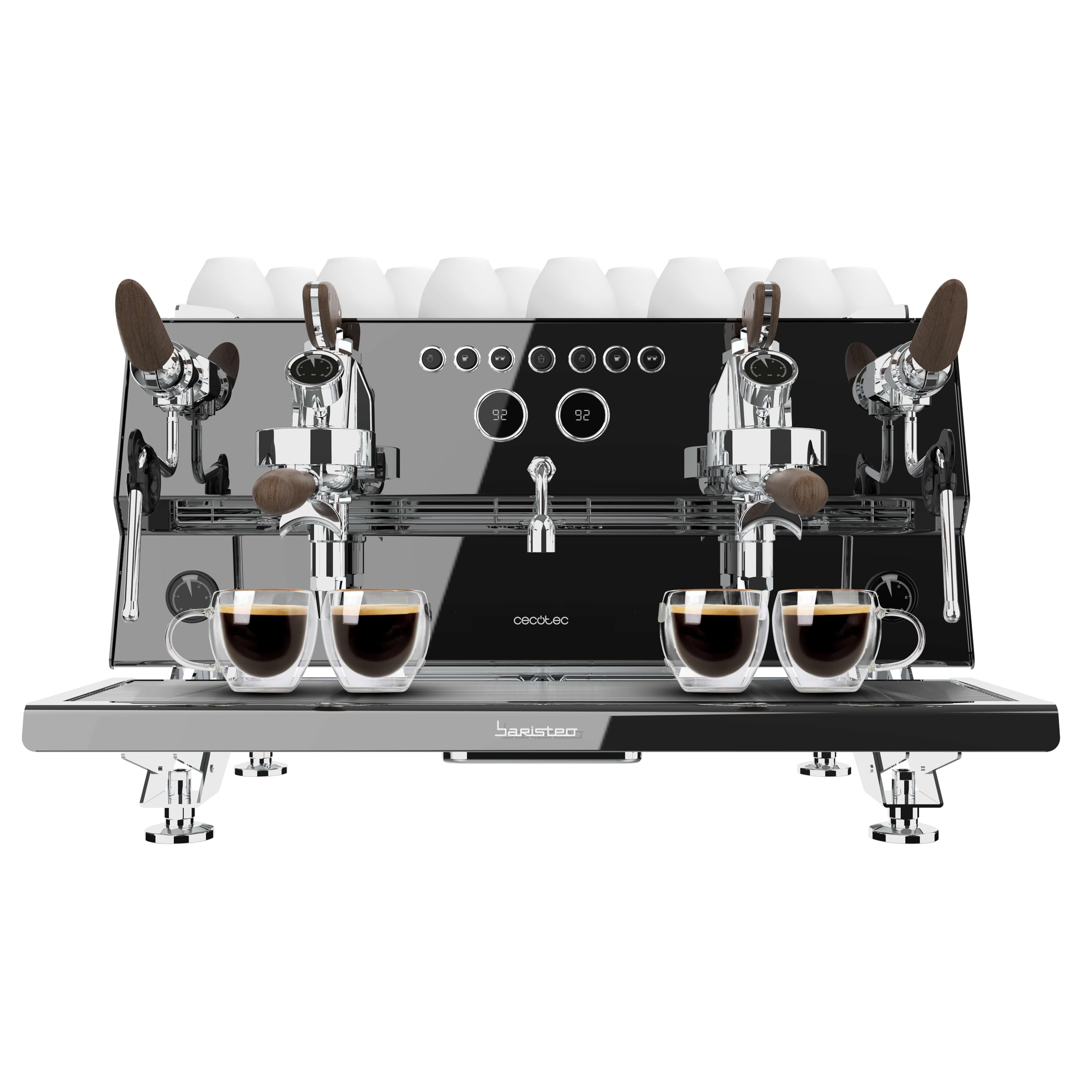 اسپرسو ساز تجاری سکوتک اسپانیا Cecotec Barista Baristeo Intima، دستگاه اسپرسو باریستا حرفه ای، سیستم پیش دم، پمپ 15 بار،مخزن آب 1.7 لیتری و گرمکن فنجان