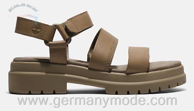 صندل زنانه تیمبرلند آمریکا TIMBERLAND LONDON VIBE ANKLE STRAP SANDAL FOR WOMEN IN TAN