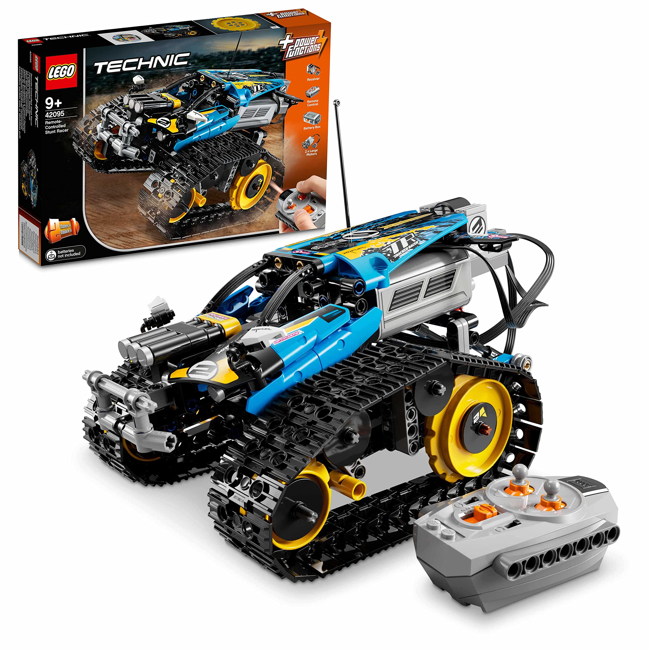 خرید از آمازون - مسابقه بدلکاری با کنترل از راه دور LEGO 42095، ماشین کنترل از راه دور، ماشین مدل، ماشین مسابقه ای RC، هدیه عالی برای کودکان 9 سال به بالا، ماشین اسباب بازی تک نفره