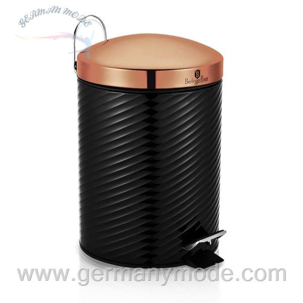 سطل زباله پدالی 5 لیتری برلینگر هاوس مجارستان BERLINGER HAUS PEDAL BIN 5L BH/1730 BLACK ROSE COLLECTION