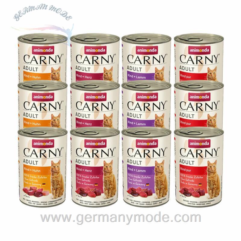 غذا خشک گربه گوشت انیموندا کارنی آلمان 2-Animonda CARNY Adult Mixpaket 12x400g Fleisch-Menü 1
