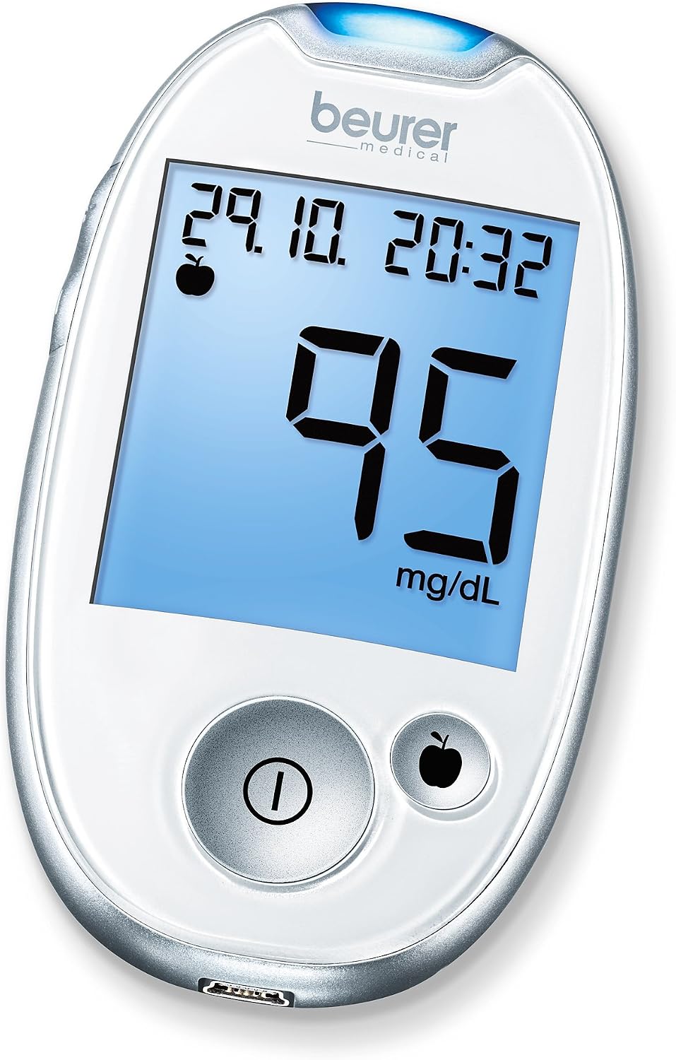 دستگاه تست قند خون بیورر آلمان Beurer GL 44 mg/dl، سفید