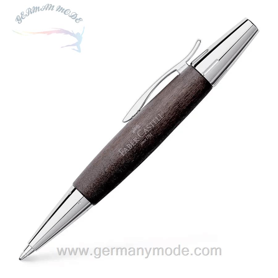 خودکار مشکی فابرکاستل آلمان FABER CASTELL e motion Holz Drehkugelschreiber B schwarz