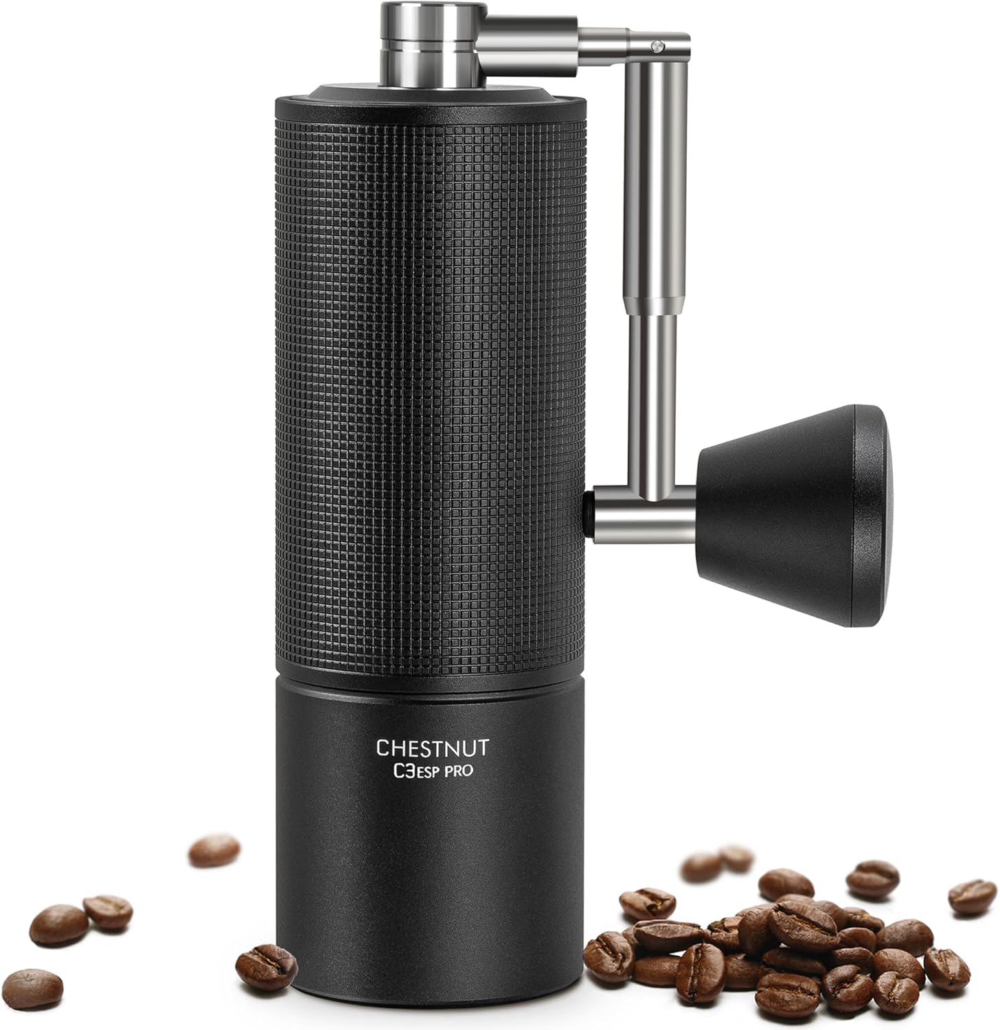 آسیاب قهوه دستی Chestnut C3 ESP PRO، آسیاب قهوه دستی TIMEMORE، بدنه تمام فلزی یکپارچه ارتقاء، آسیاب قهوه دستی برای اسپرسو به پرس فرانسوی، Black C3 ESP PRO Black C3 Esp Pro