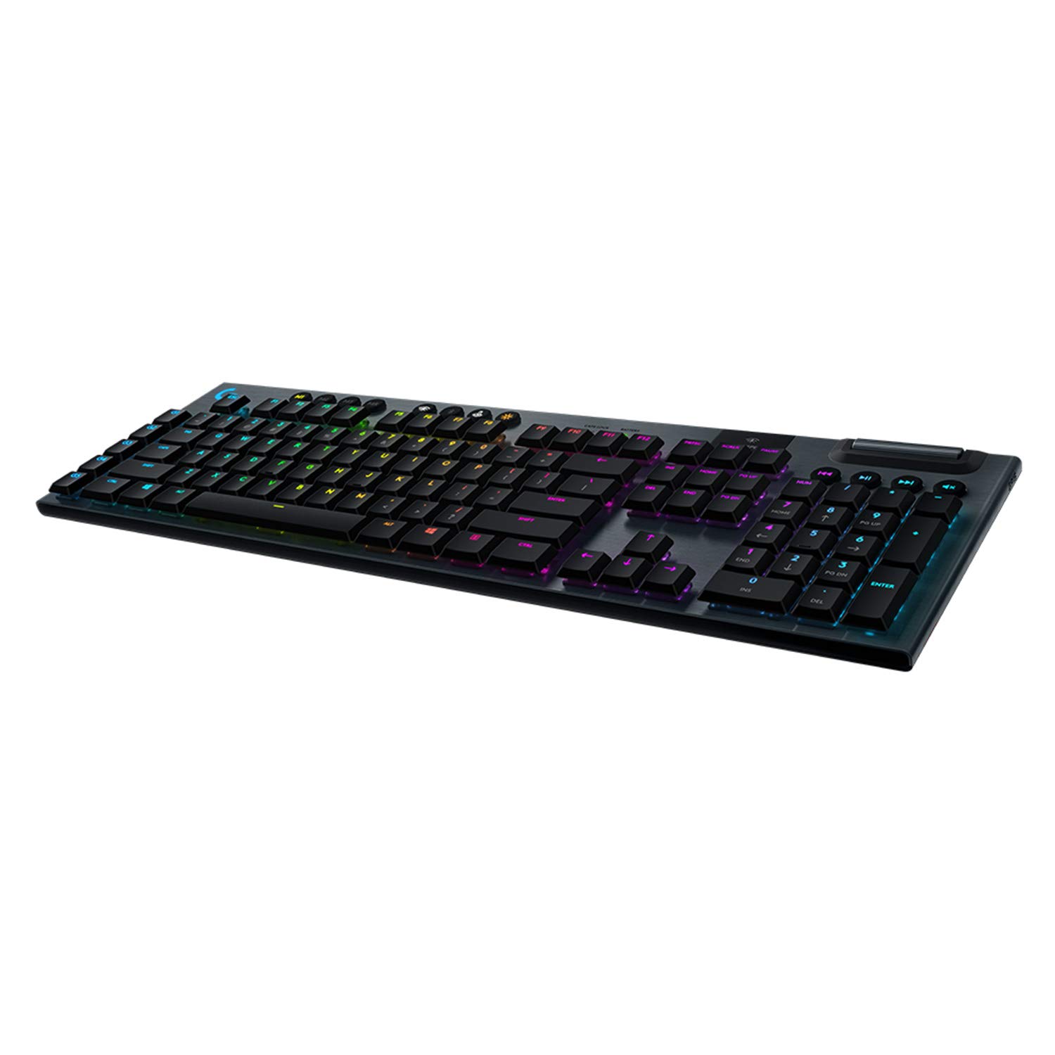 خرید از آمازون - صفحه‌کلید بازی مکانیکی بی‌سیم لاجیتک G915 LIGHTSPEED، کلید خطی GL با مشخصات کم، طرح‌بندی QWERTY ایالات متحده - کربن
