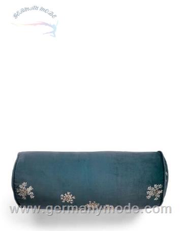 کوسن استوانه ای اسنزا هلند ESSENZA Lauren Indigo Blue Nackenrolle 22 x 50 cm