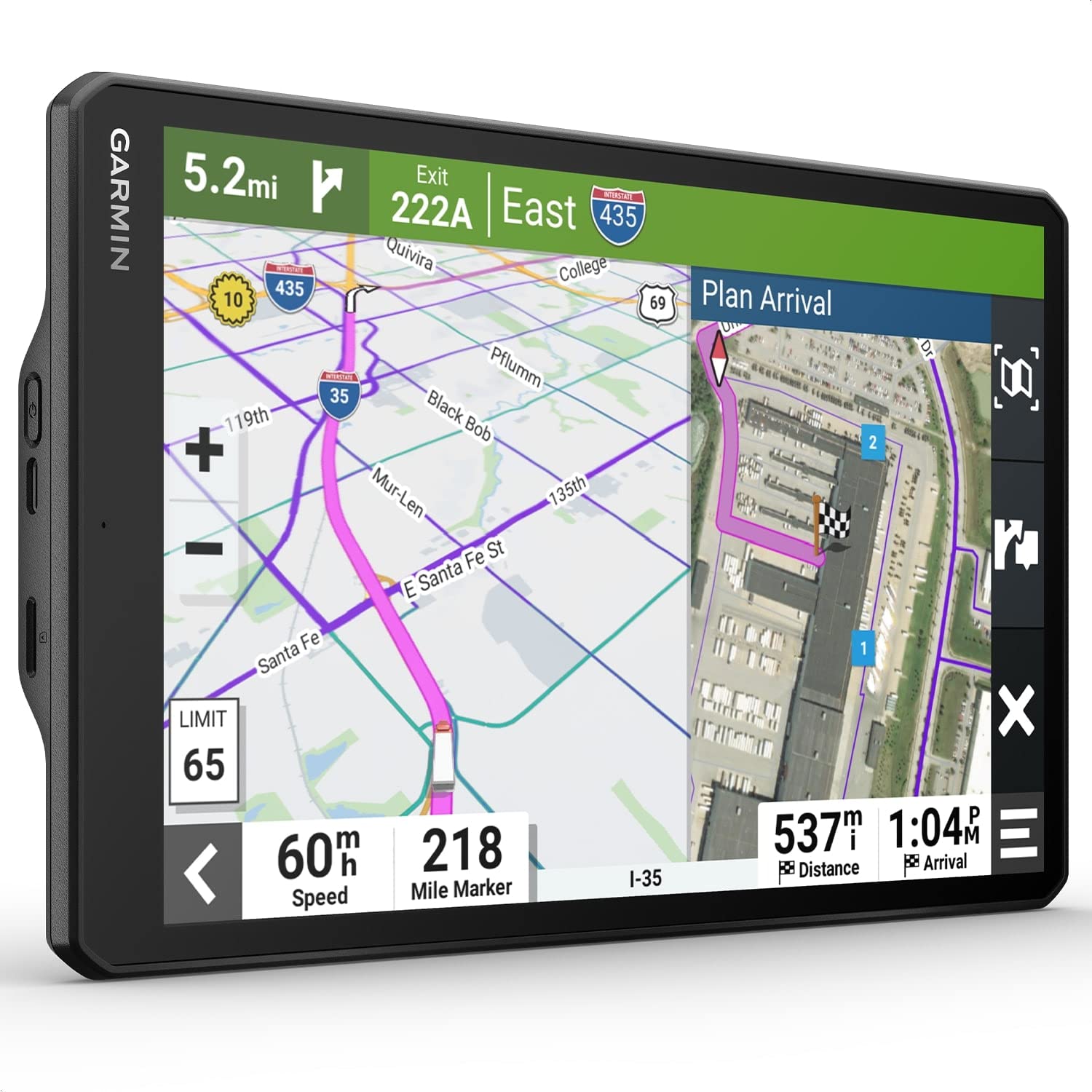 خرید از آمازون - Garmin dēzl LGV 1010 MT-D EU - دستگاه ناوبری کامیون با نمایشگر رنگی 8 اینچی (20.3 سانتی متری)، نقشه های از پیش نصب شده اتحادیه اروپا (46 کشور)، مسیریابی خاص خودرو، خدمات بلادرنگ و مقاصد با تصاویر ماهواره ای