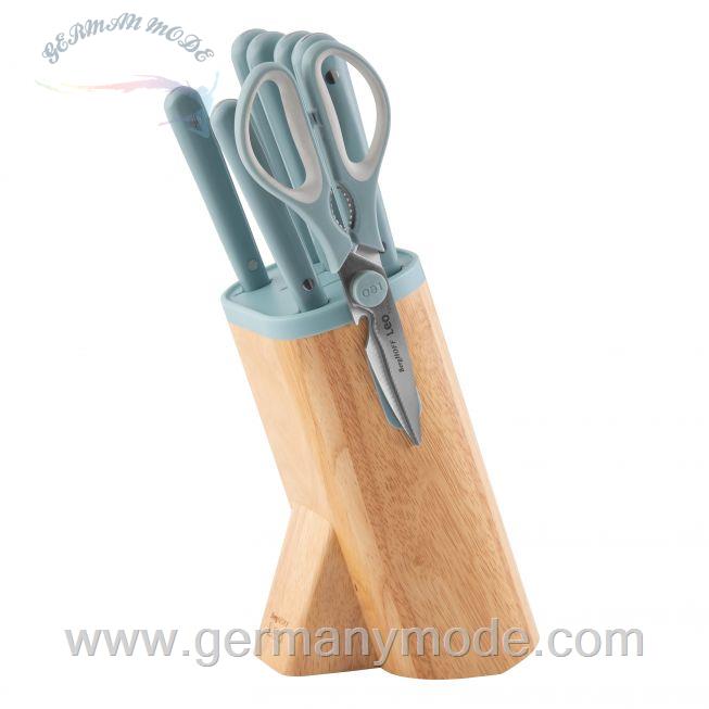 ست چاقو آشپزخانه 7 پارچه برگهف بلژیک Berghoff 7-PC-Messerblock-Set Slate - Leo