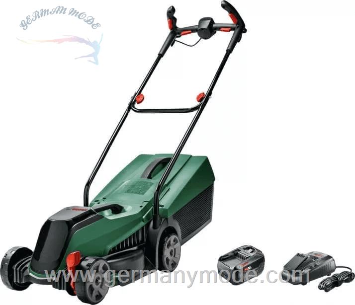 چمن زن شارژی باطری شارژر بوش آلمان Bosch CityMower 18 V (inkl. 4 Ah Akku und Ladegerät)