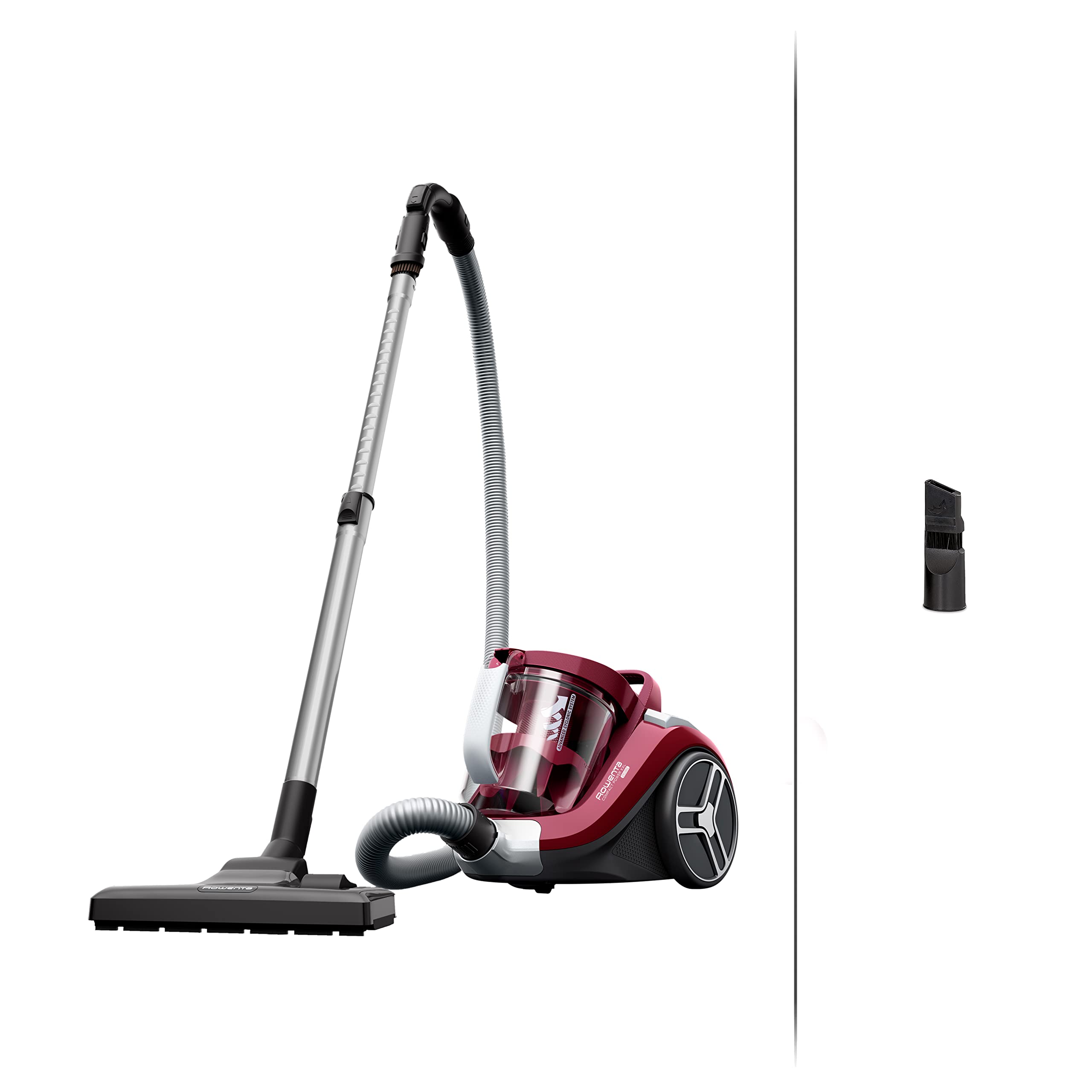 جارو برقی بدون کیسه Rowenta RO4B23 Compact Power XXL | 900 وات | سیستم فیلتر 3 مرحله ای | ظرفیت | فشرده | شعاع نظافت 8.80 متر | شامل نازل شکاف 2 در 1 | نازل شکاف قرمز [3]