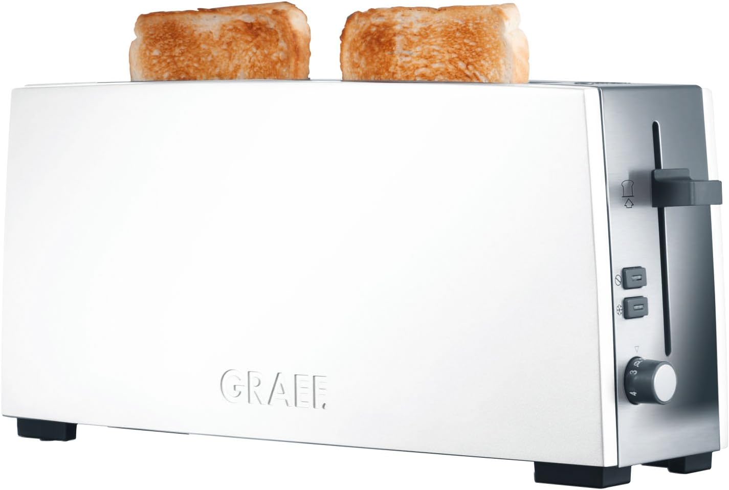توستر شیار بلند GRAEF TO 91، استیل ضد زنگ، سفید