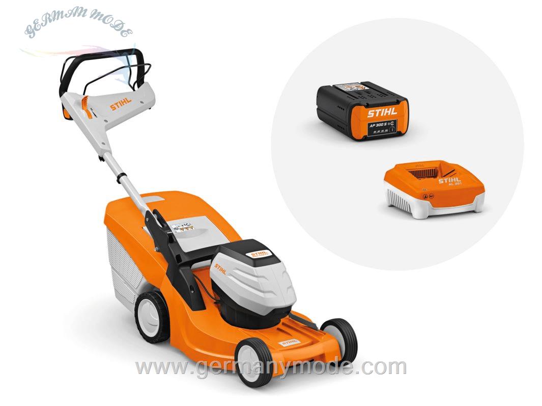 چمن زن شارژی اشتیل آلمان Stihl RMA 448 PV Set (mit Akku AP 300 und Schnell-Ladegerät AL 301)