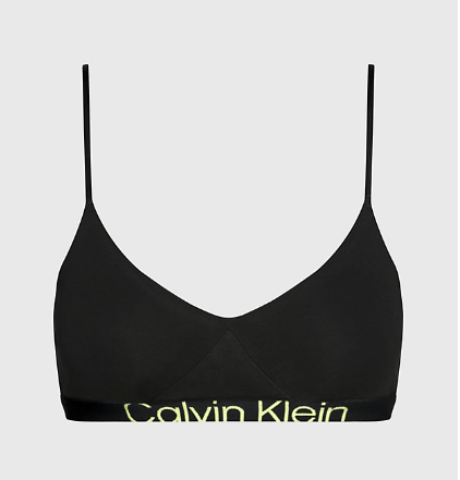 نیم تنه زنانه کلوین کلین آمریکا Calvin Klein String Bralette Future Shift Black/Sunny Lime 000QF7398EUB1