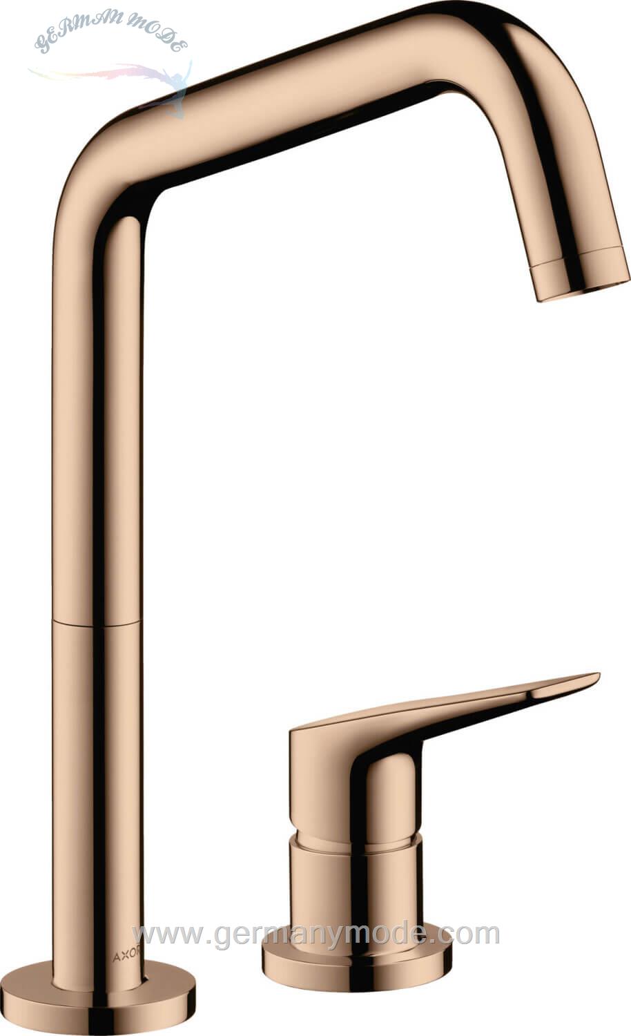 شیر مخلوط ظرفشویی هانس گروهه آلمان hansgrohe Axor Citterio M 2 Loch Einhebel Küchenmischer 240 34820 polished red gold  34820300