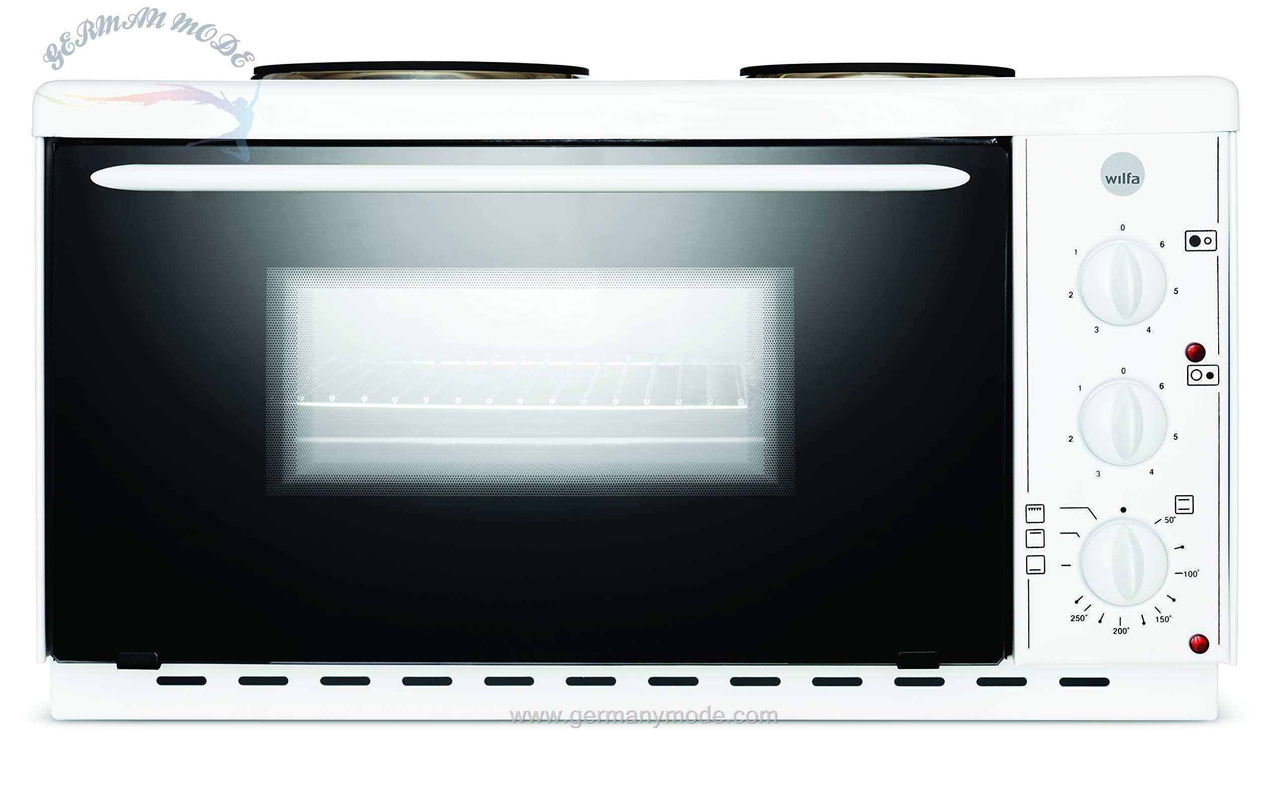 مینی فر با اجاق 2 شعله برقی ویلفا نروژ wilfa Minibackofen mit Kochplatte, inkl Bratpfanne und Grillplatte