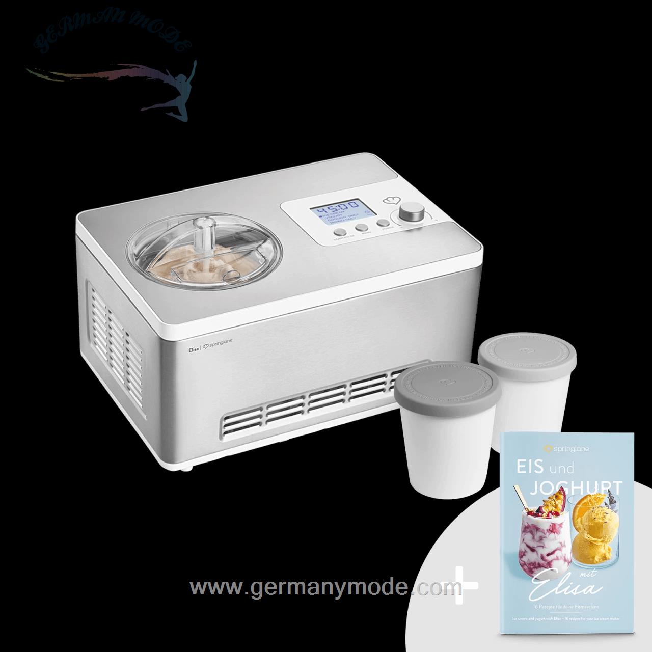 بستنی و ماست ساز خانگی 2 لیتری اسپرینگلن آلمان Springlane Elisa 2-in-1 Eismaschine und Joghurtbereiter 2,0 l
