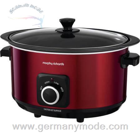 آرام پز چند کاره مورفی ریچاردز انگلستان Morphy Richards 461011 Red Digital Sear and Stew Slow Cooker 6-5L
