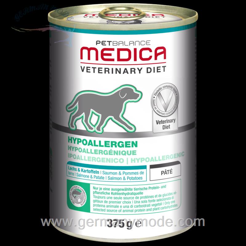 غذا مرطوب سگ با ماهی قزل آلا و سیب زمینی مدیکا آلمان PetBalance Medica Hypoallergen 6x375g Lachs - Kartoffeln