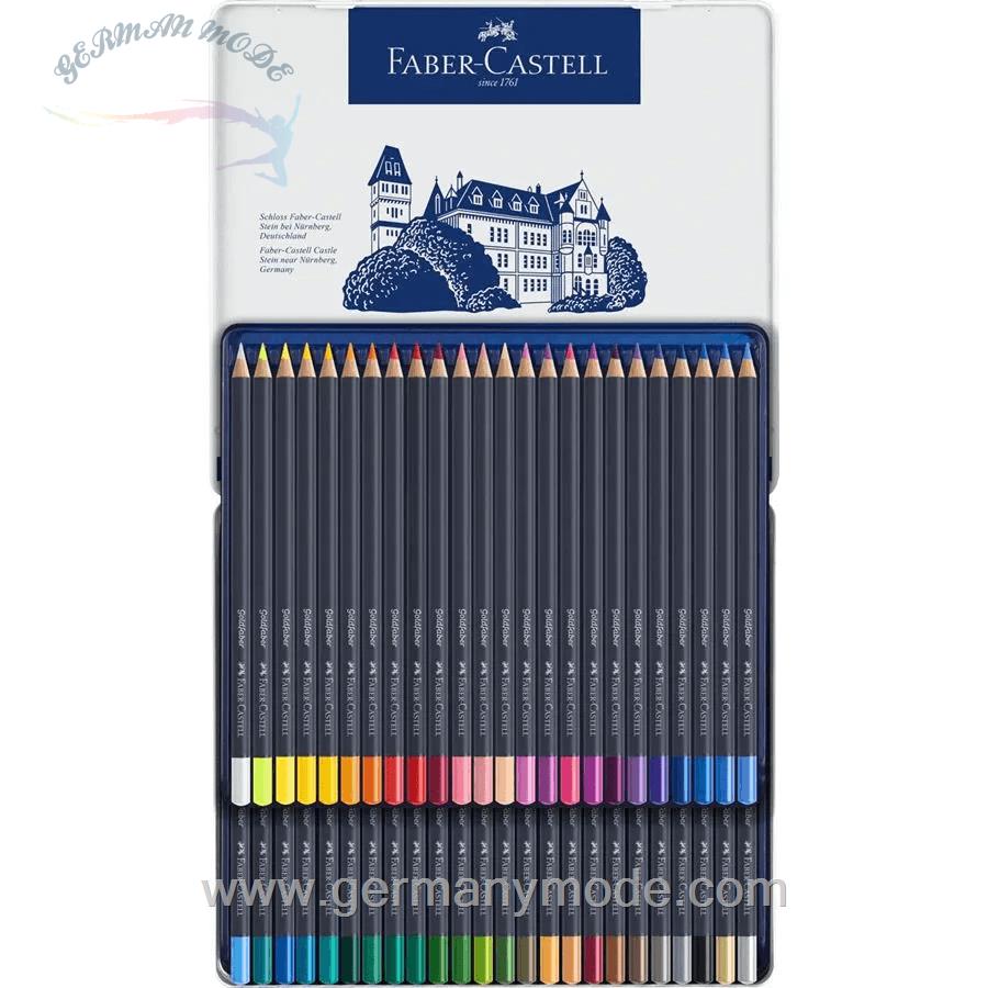 مداد رنگی 48 رنگ فابرکاستل آلمان FABER CASTELL Goldfaber Farbstift 48er Metalletui