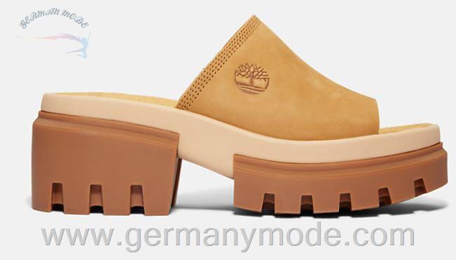 صندل زنانه تیمبرلند آمریکا TIMBERLAND EVERLEIGH SLIDE SANDAL FOR WOMEN IN YELLOW