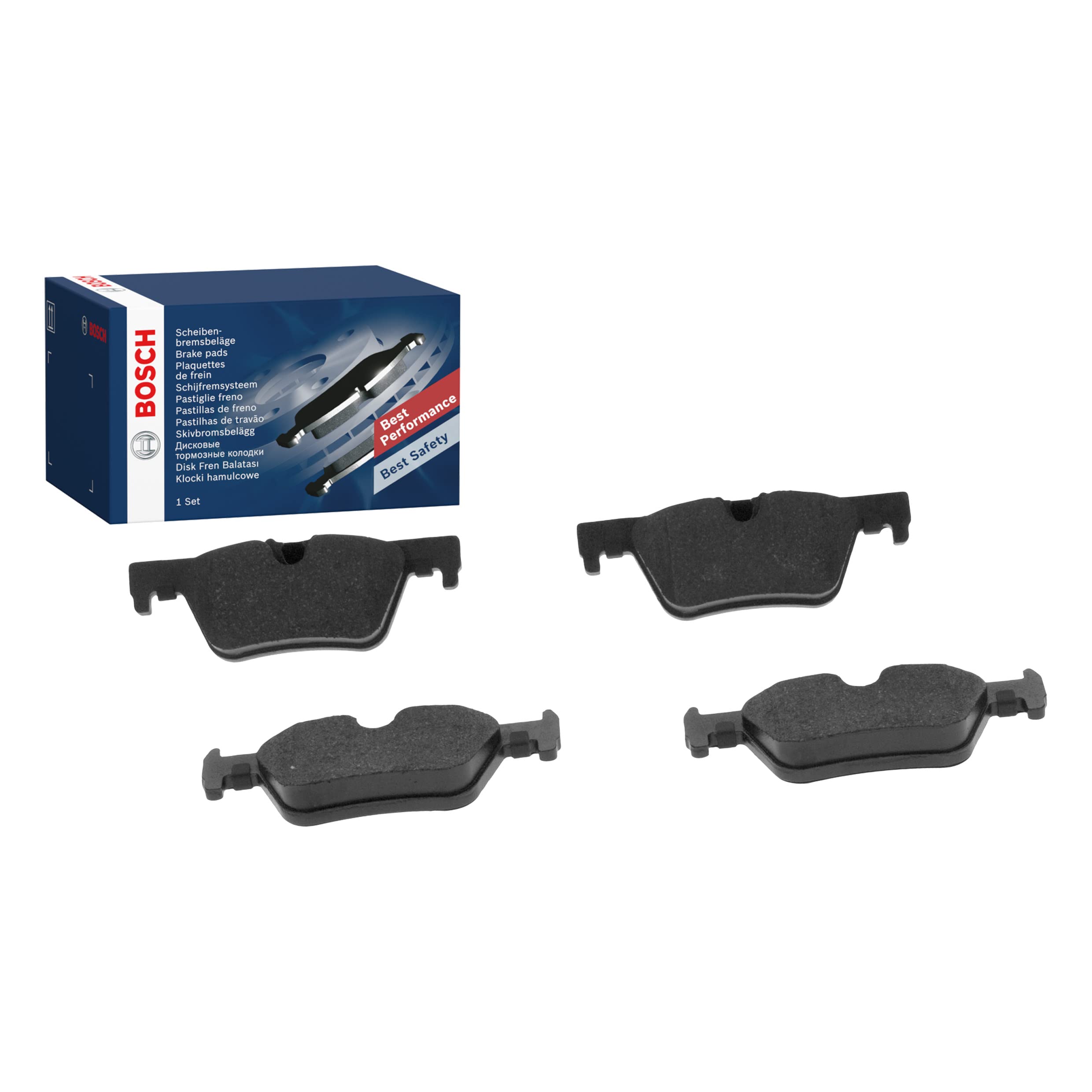 لنت ترمز بوش Bosch Automotive BP1475 - محور عقب - گواهی ECE-R90 - چهار لنت ترمز در هر مجموعه، 0 986 494 554، مشکی، تک سایز