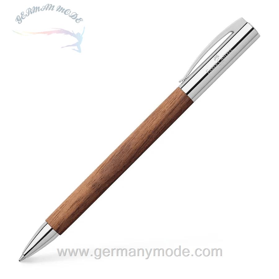 خودکار مشکی فابرکاستل آلمان FABER CASTELL Ambition Nussbaum Drehkugelschreiber B braun