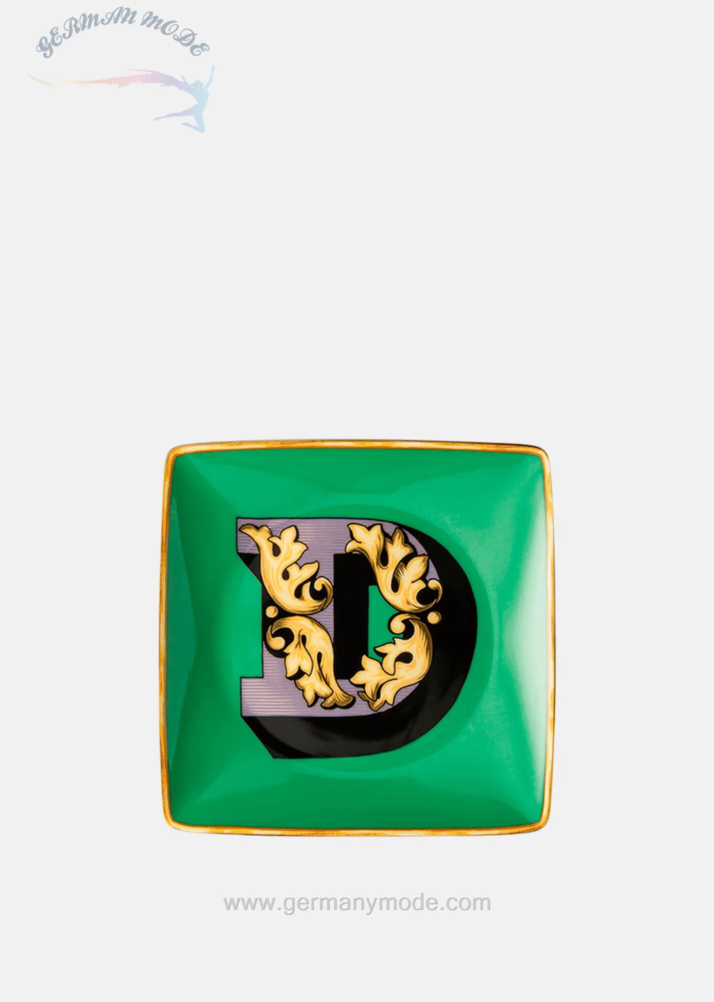 بشقاب دکوری ورساچه ایتالیا VERSACE ALPHABET UNTERTELLER D 12 CM