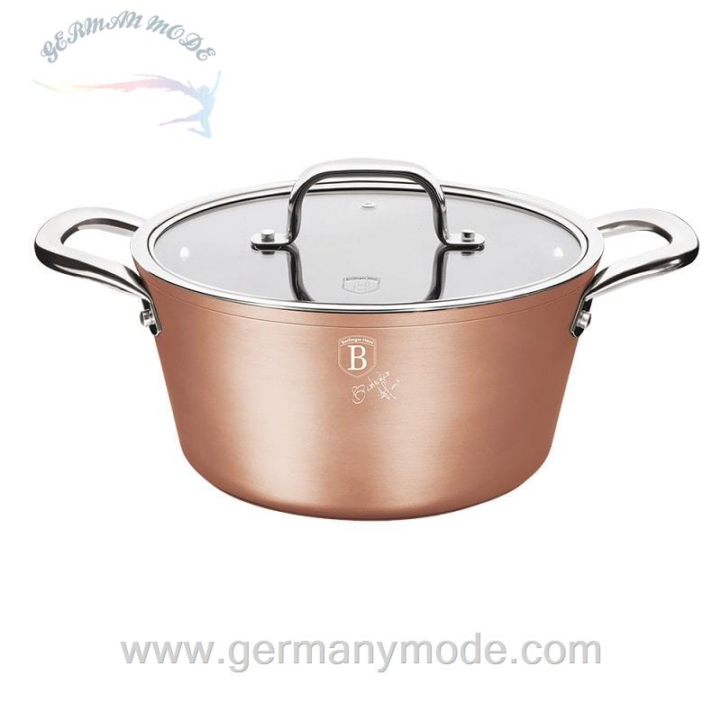 قابلمه 24 سانت درب دار برلینگر هاوس مجارستان BerlingerHaus CASSEROLE 24 CM BERLINGER HAUS BH/1689 BRONZE TITAN COLLECTION