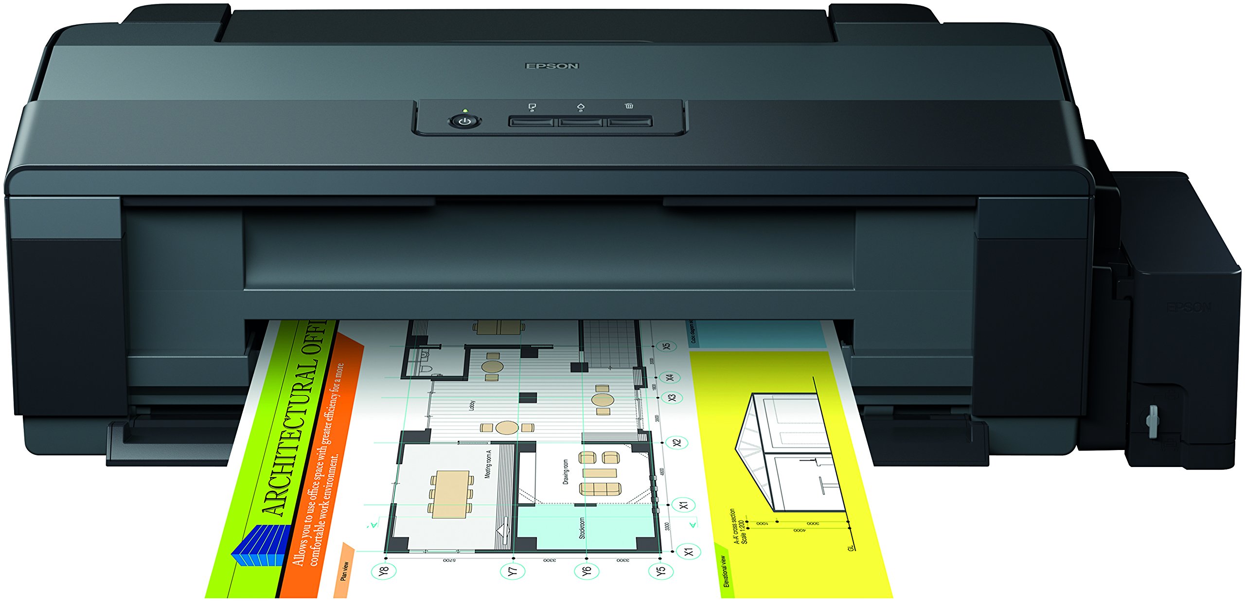 خرید از آمازون - چاپگر Epson EcoTank ET-14000 با مخازن، تک کاره، A3+، جوهر افشان رنگی، اتصال USB، کیت جوهر گنجانده شده، هزینه کم برای هر صفحه