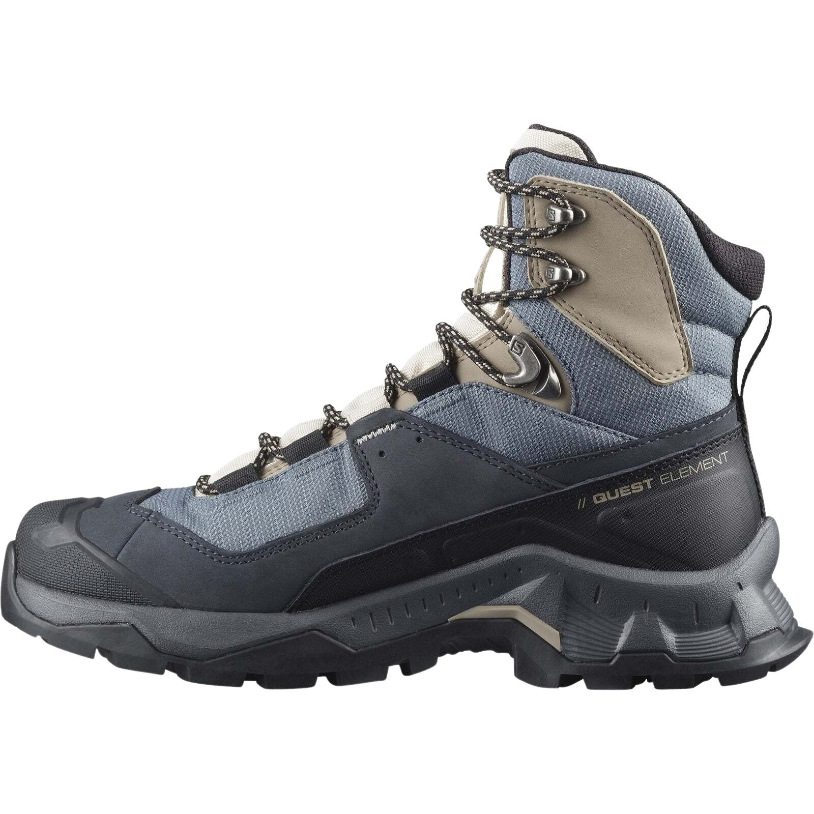 خرید از آمازون - کفش‌های کوله‌پشتی زنانه Salomon Quest Element Gore-Tex، الهام‌بخش ورزشی، پایداری در همه‌جانبه، و ملزومات در فضای باز 36 EU Ebony Rainy Weather
